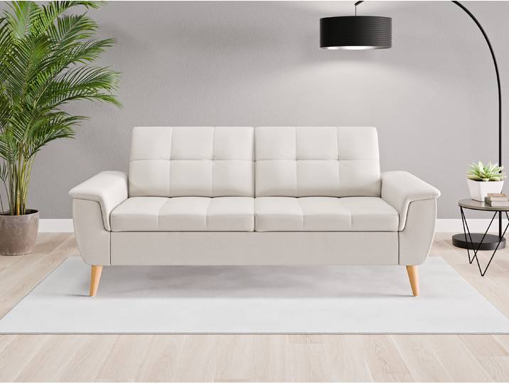 Einzelsofa Rio - Grau (Graubeige) - Feiner Mikrofaserstoff