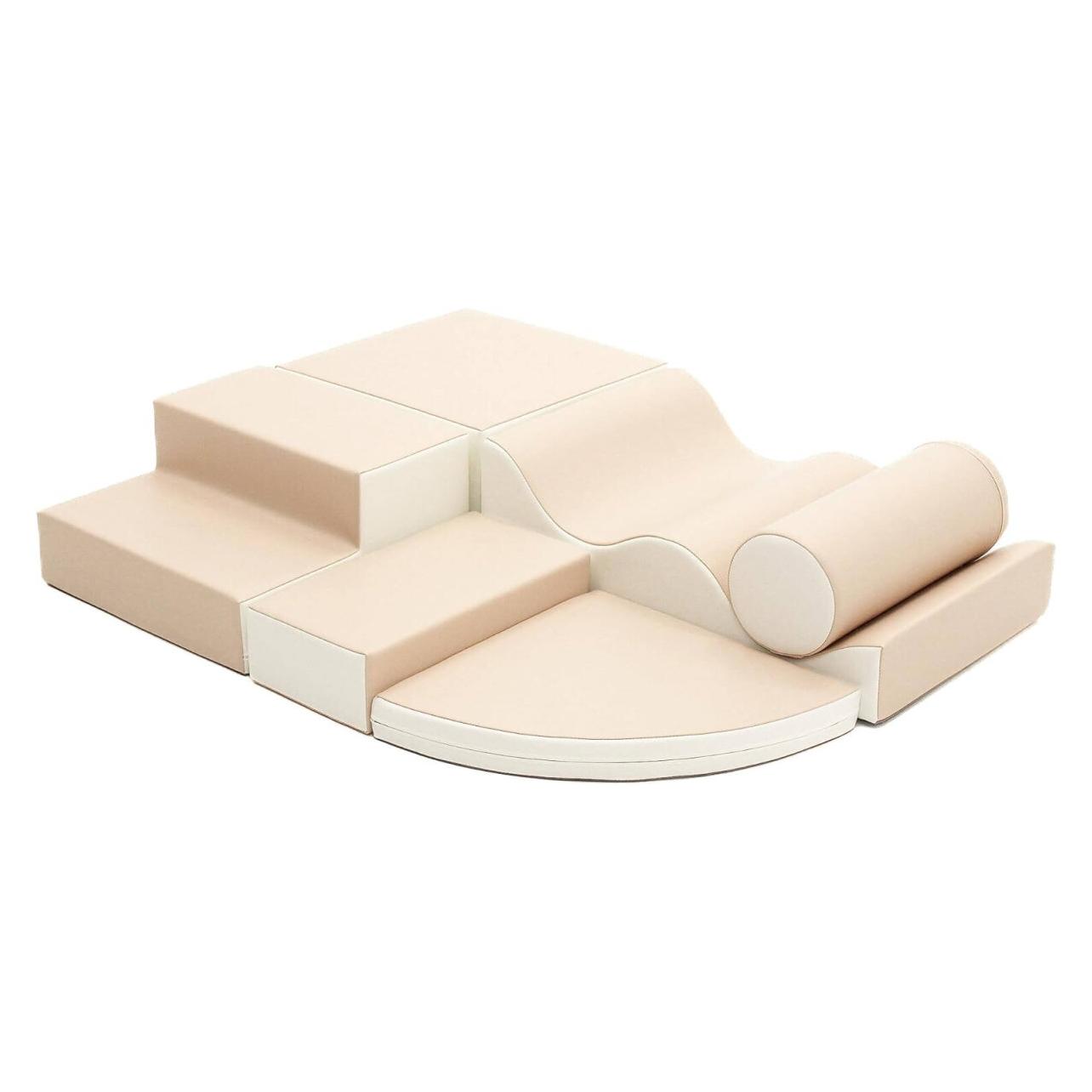 Iglu SET 28 Explorer - Beige/Weiss - Bunte Schaumstoff-Klettermodule/Bausteine für Kinder (52317176)