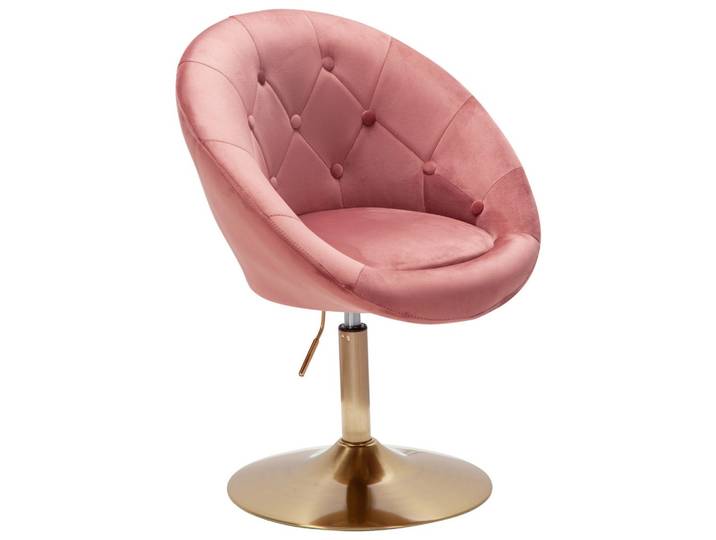 Stuhl Retro Rosa/Goldfarben