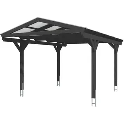 Skan Holz Carport Westerwald 362 x 541 cm anthrazit Holzcarport