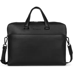Bugatti Black Briefcase (17"), Notebooktasche, Schwarz