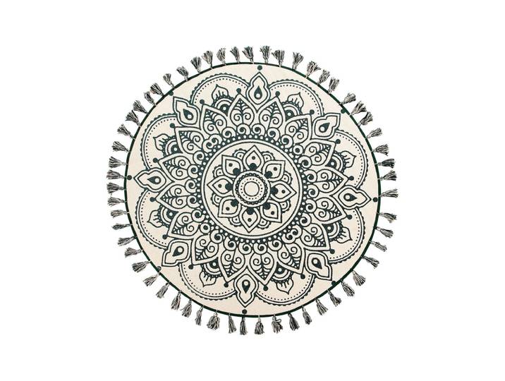 Tapis en tissu vert 120x120cm