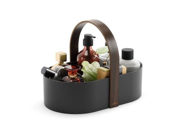 Umbra Bellwood Caddy Cosmetica, Zwart/walnoot