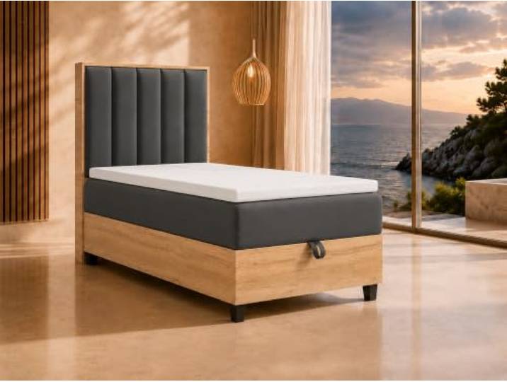 Best For Home Boxspringbett Trinity K10 80x200 Einzelbett mit Bettkasten