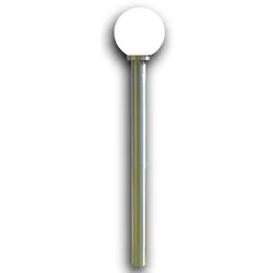 Helloshop26 - 110 cm große Stehlampe aus Edelstahl in Kugelform dekorative Leuchte