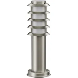 ledscom.de Wegelicht / Pollerleuchte PORU für außen, IP44, Gitter, 39 cm, edelstahl, 1x E27 max. 40W