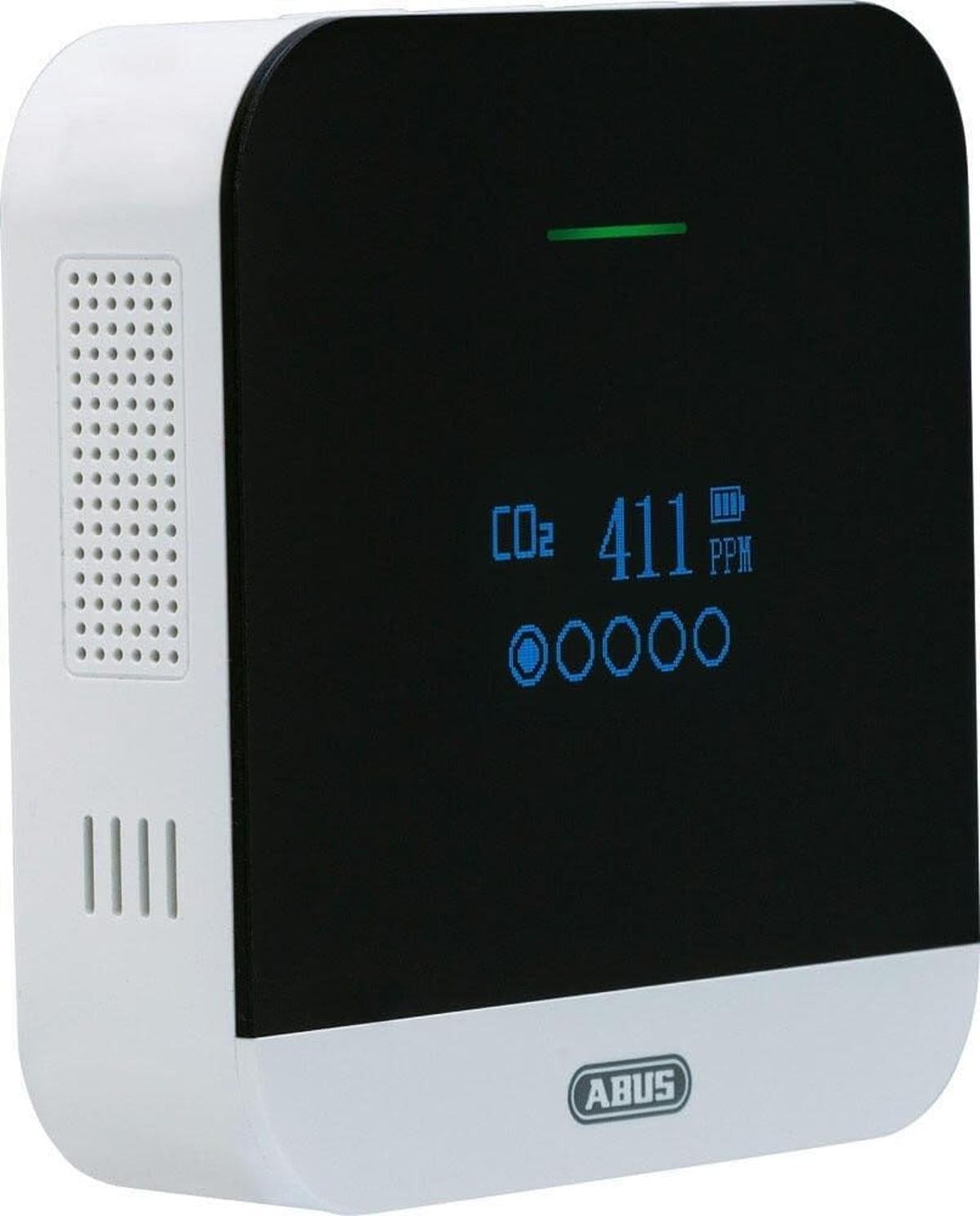ABUS AirSecure CO2WM110 CO2-melder voor luchtkwaliteit, luchtvochtigheid en temperatuur