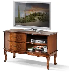TV Kommode in Nussbaumfarben Barock Design
