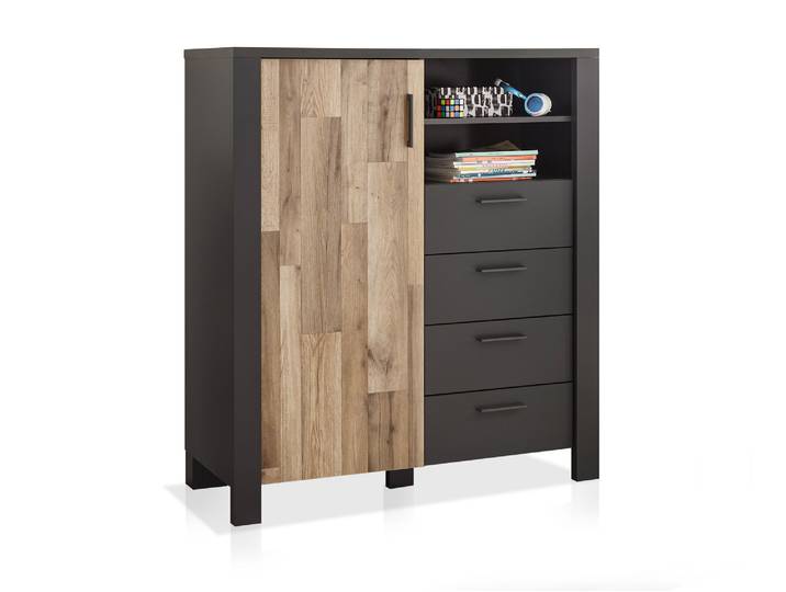 DRACO Highboard, Material Spanplatte, Eiche Nachbildung /