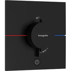 Hansgrohe ShowerSelect Comfort E Absperrventil Unterputz, 3 Verbraucher, Mattschwarz