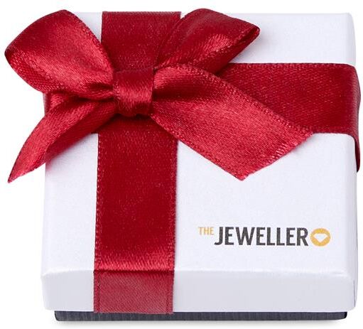 Unique Geschenketui für Ohrschmuck mit roter Schleife weiß