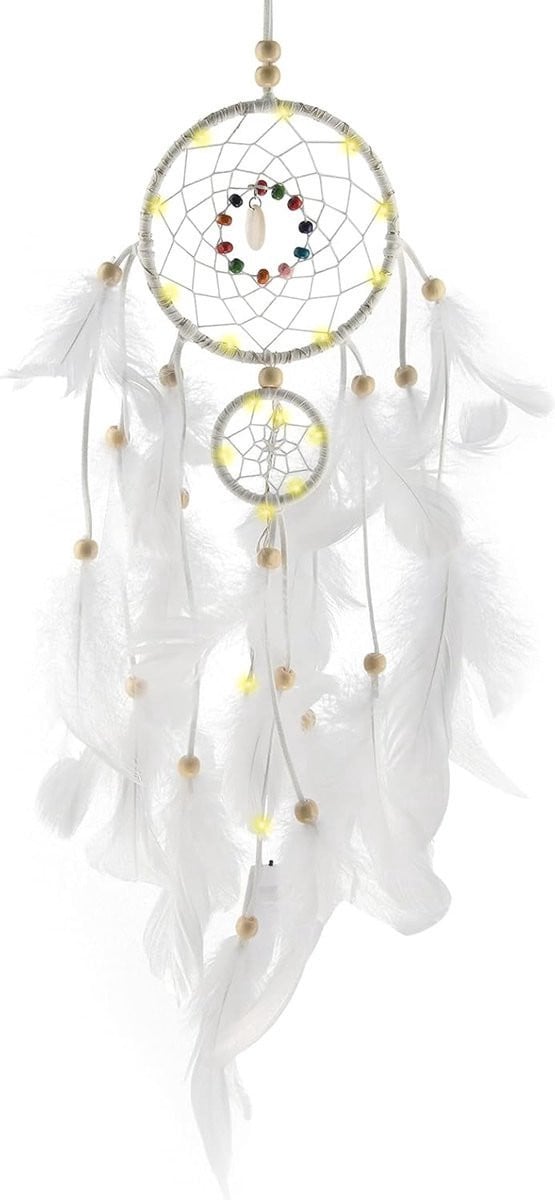 Nixnix Dream Catcher met verlichting - Wit - 60 cm