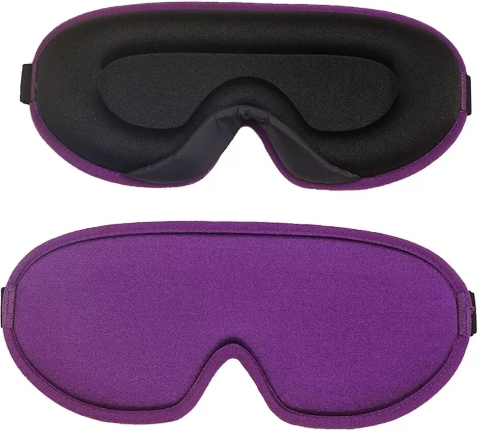 INF 3D-Schlafmaske aus Lycra und Seide – Kühlend, atmungsaktiv und bequemer Dunkelheit Violett