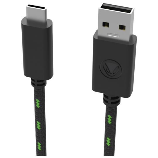 Snakebyte Stecker USB C auf USB A 5 m Charge:Cable SX Pro (Schwarz/Grün) SB916281