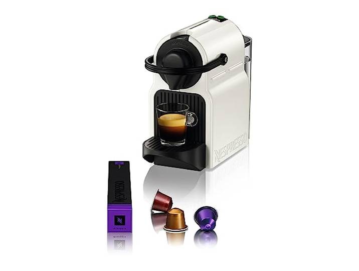 Nespresso Krups Inissia XN1001 Kapselmaschine kurze Aufheizzeit kompaktes Format Kaffeemenge einstellbar Direktwahltaste automatischer Kapselauswurf 19 Bar,1260 W 0.7 L 34.2 x 19.1 x 32.7 cm,Weiß