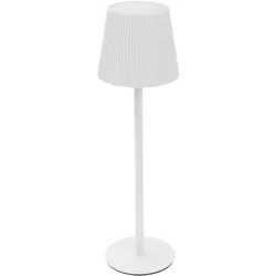 LED TISCHLAMPE kabellos mit Touch Weiß Ø10x36 cm Warmweiß Dimmbar