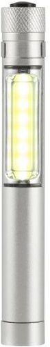 Lampe torche personnalisée LED COB aluminium métal aluminium argenté