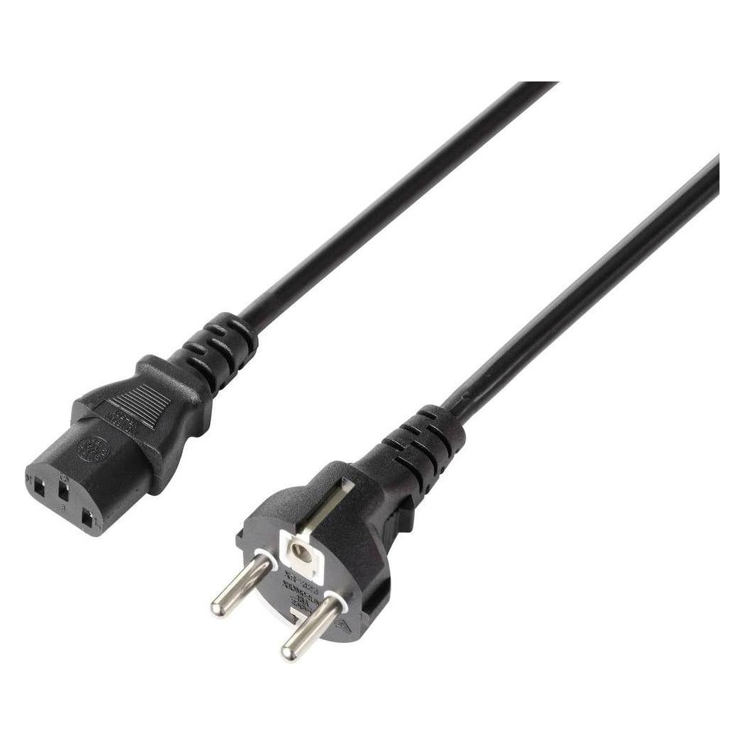 Sygonix SY-5243890 Kaltgeräte Anschlusskabel Schwarz 5.00 m (5 m) (SY-5243890)