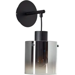 Brilliant, Wandleuchte, Simonis Wandleuchte schwarz/rauchglas Mass: 34x15