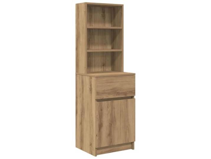 Coespram Nachttisch Artisan-Eiche 39x35x125 cm Holzwerkstoff Kompakter Beistellschrank fürs Schlafzimmer mit geräumigen Fächern, Schubkasten und beidseitig montierbarer Tür.