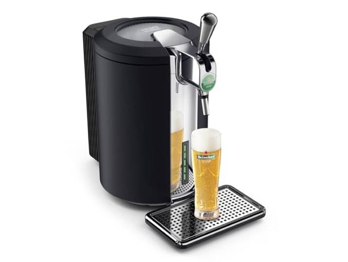 Krups - Tireuse à bière BeerTender Compact Ultimate Noir - fûts 5 L Machine à bière compatible 5 L - Service pression professionnel - Température 4°C - 30 jours de fraîcheur - Design compact