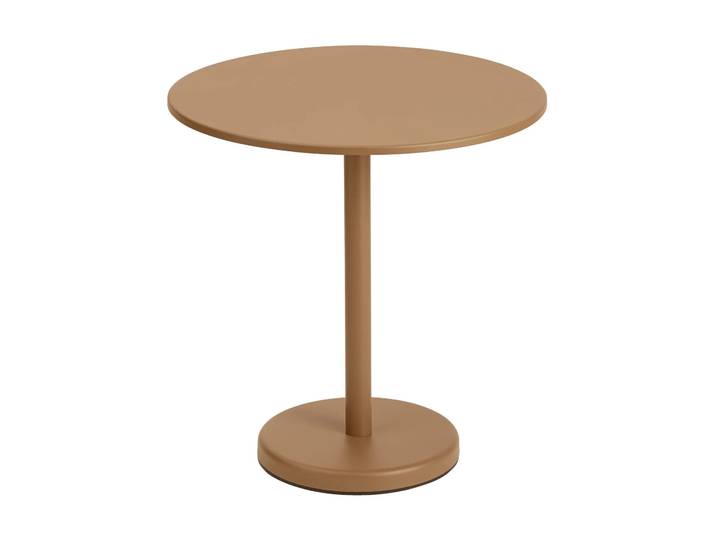 Muuto Table en acier Linear Ø70 cm Burnt orange