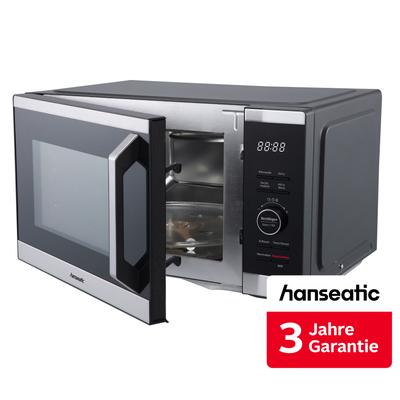 HANSEATIC Mikrowelle "HM26SB3M, mit Airfry-Funktion", schwarz (silber, schwarz), B:52cm H:30cm T:45cm, Mikrowellen, inkl. 3 Jahre Herstellergarantie, Mikrowelle