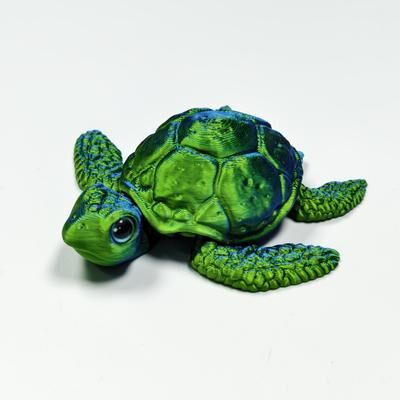 DynamicDeals FlexiShell Sea Turtle Fidget Toy For Stress Relief And Desk Decor green