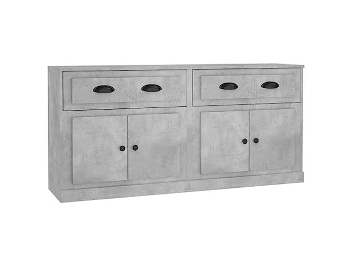 Kaorsrow Sideboard 2er Set Betongrau Holzwerkstoff 70x35,5x67,5 cm Kompakte Kommoden in Beton-Optik für Wohnzimmer und Flur. Viel Stauraum mit stabiler Oberfläche für Dekoration.