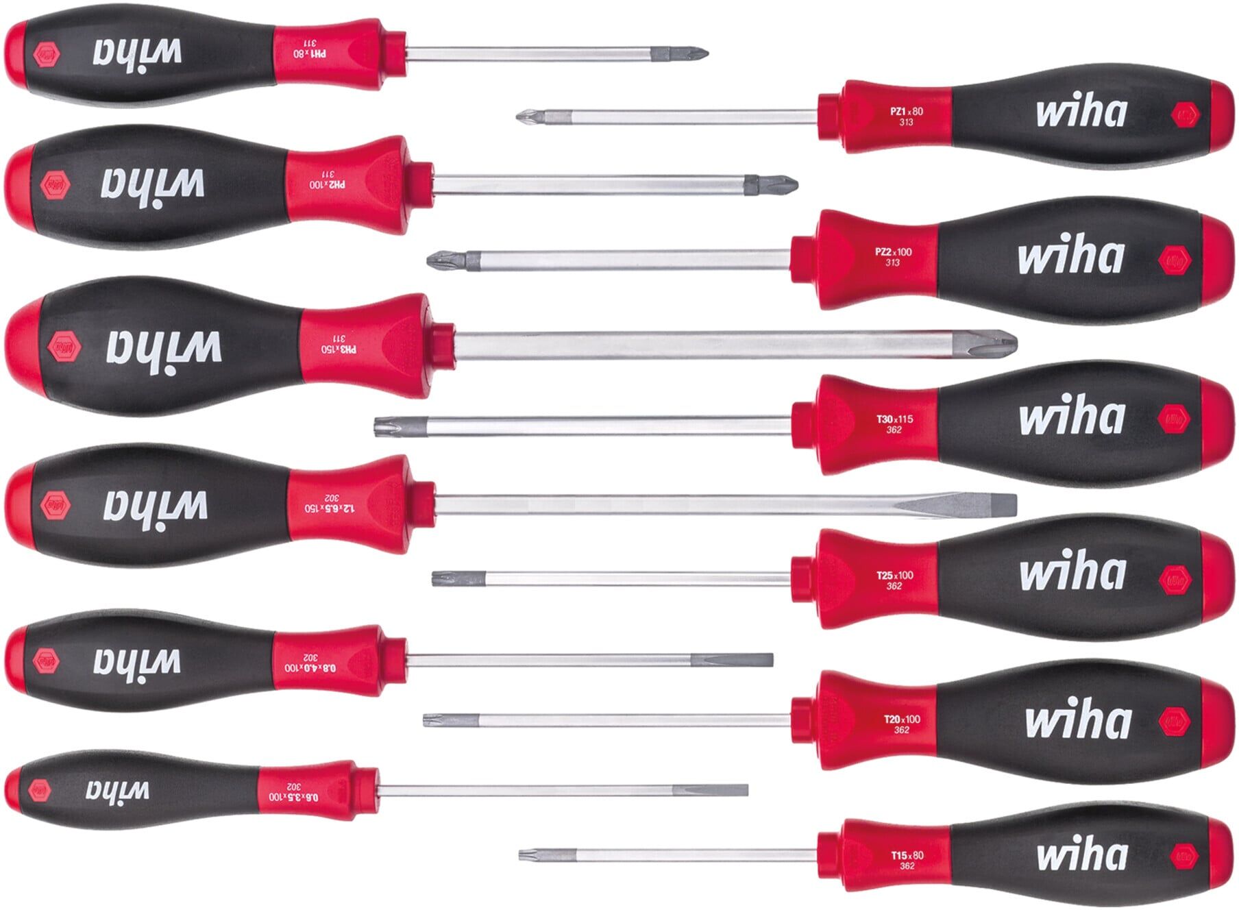 Wiha SoftFinish Schraubendreher Set, gemischt, 12-teilig, 41002)
