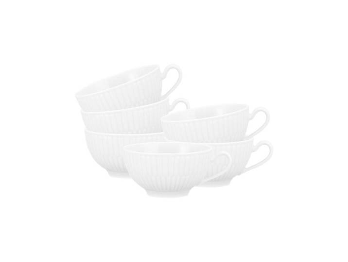 Seltmann Weiden Teetassen Amina Weiß 0,14 l 6er Set, Keramik, Rund, Geschirr, Tassen, Teetassen