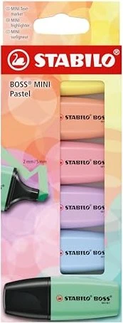 STABILO BOSS MINI Pastel - Set mit 6 Farben
