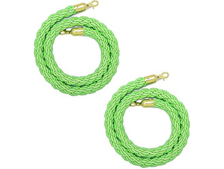 Abspannseil, Ropes Grünes geflochtenes Hanfseil mit vergoldeten Haken(2 Pack,4m/13ft)