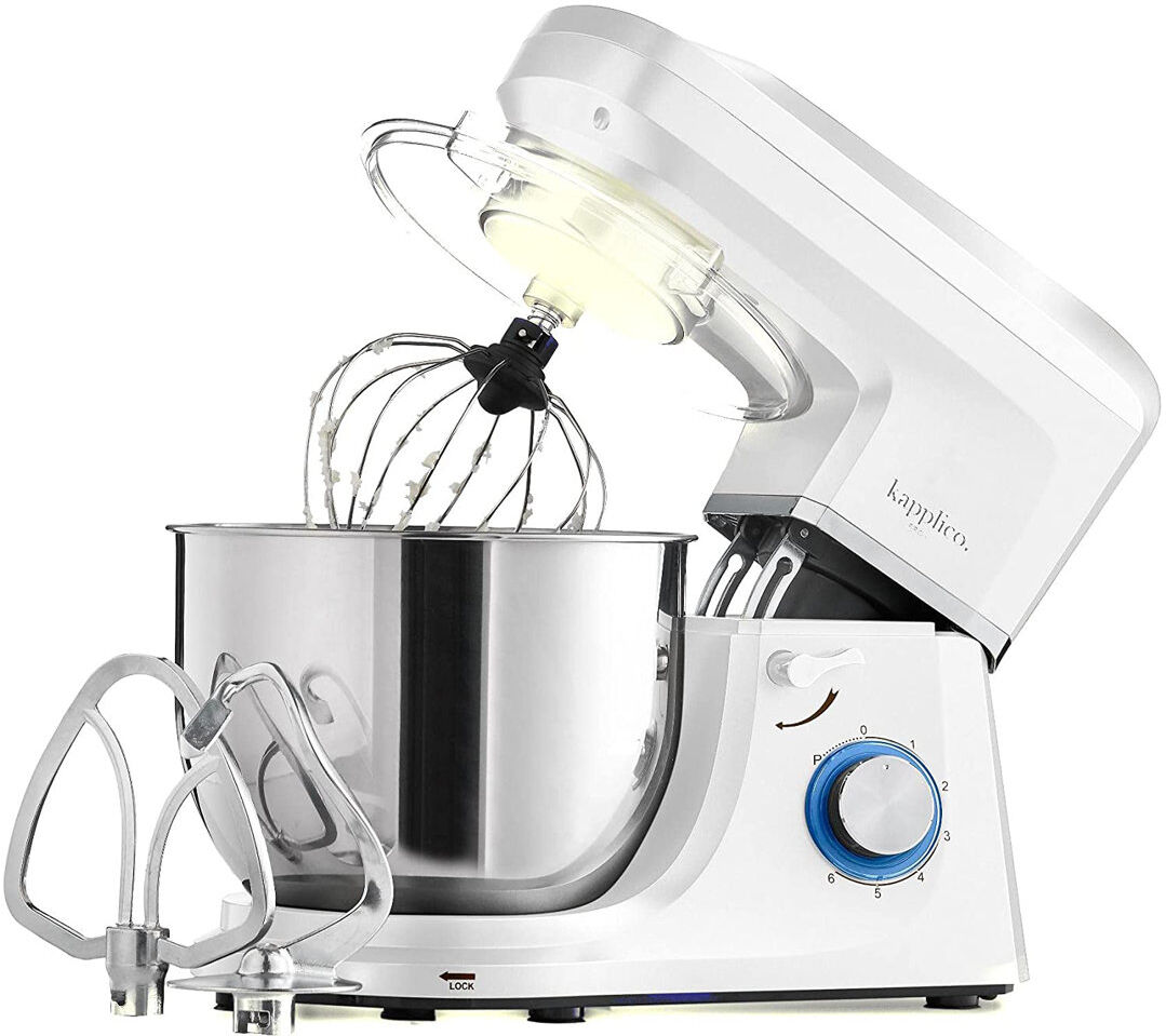 Kapplico 6 Speed 7L Stand Mixer Dough Hook, Mixer, Beater Mixer Attachment White