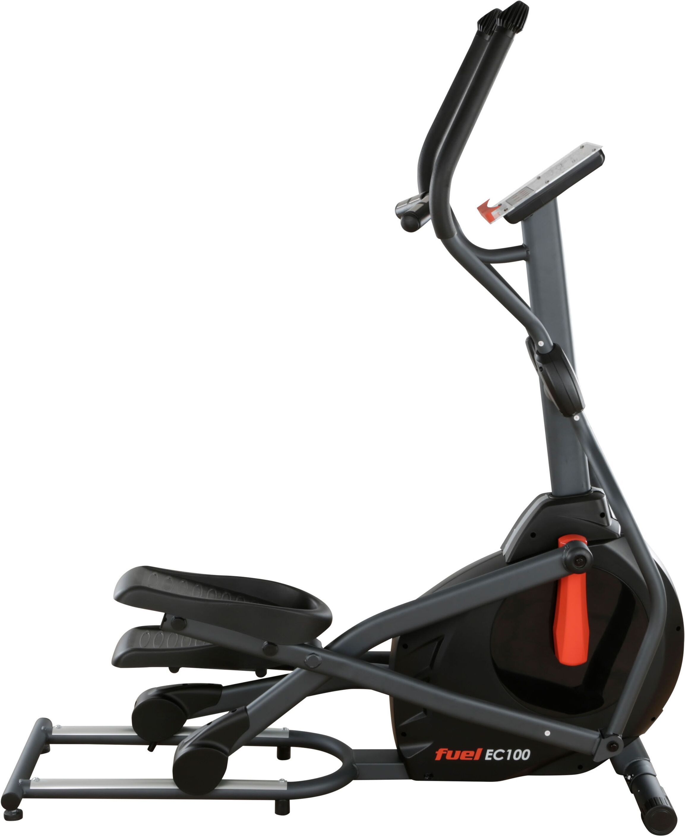 Crosstrainer FUEL FITNESS "EC100 Crosstrainer", rot, Crosstrainer, ohne Unterlegmatte, Crosstrainer, 120 kg max. Benutzergewicht, 24 Widerstandsstufen, B:51cm H:160cm L:145cm rot ohne Unterlegmatte