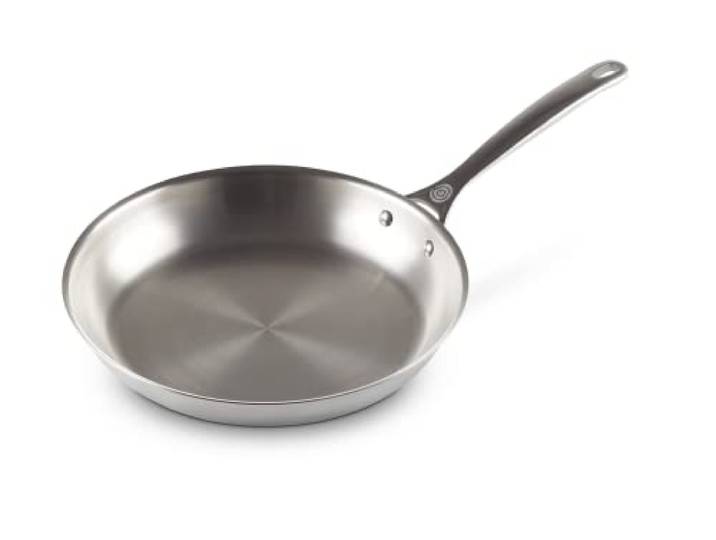 LE CREUSET Unbeschichtete flache Pfanne aus 3-ply PLUS Edelstahl, 20 cm, 96600220000100