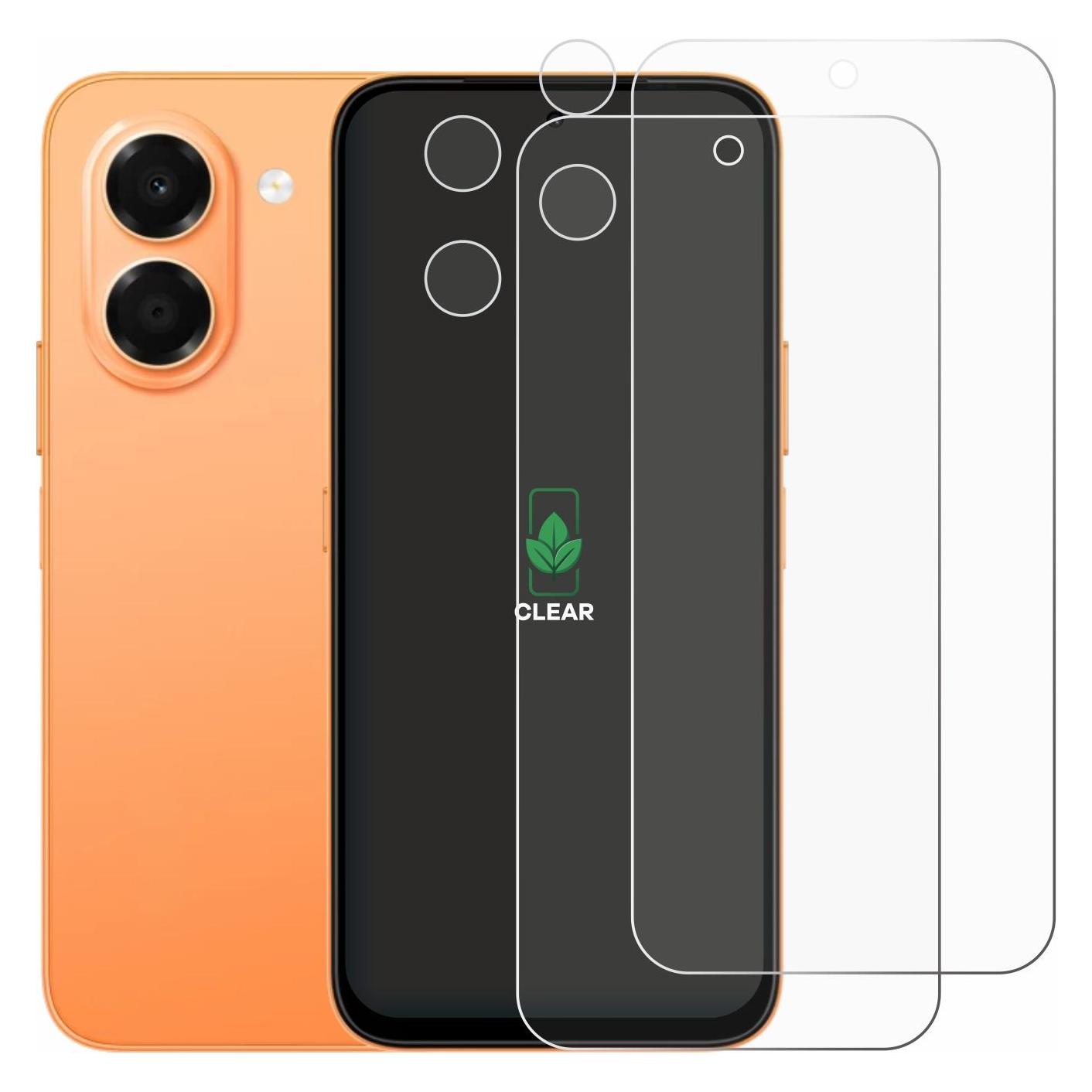 ScreenLeaf Schutzfolie für Honor X7e (Display+Kamera) Displayschutz Display Schutz Folie Klar Transparent (2 Stk., Honor X7) (6163623)