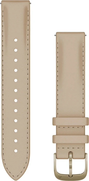 Garmin Quick Release (18 mm) Leder, Light Sand - Cream Gold