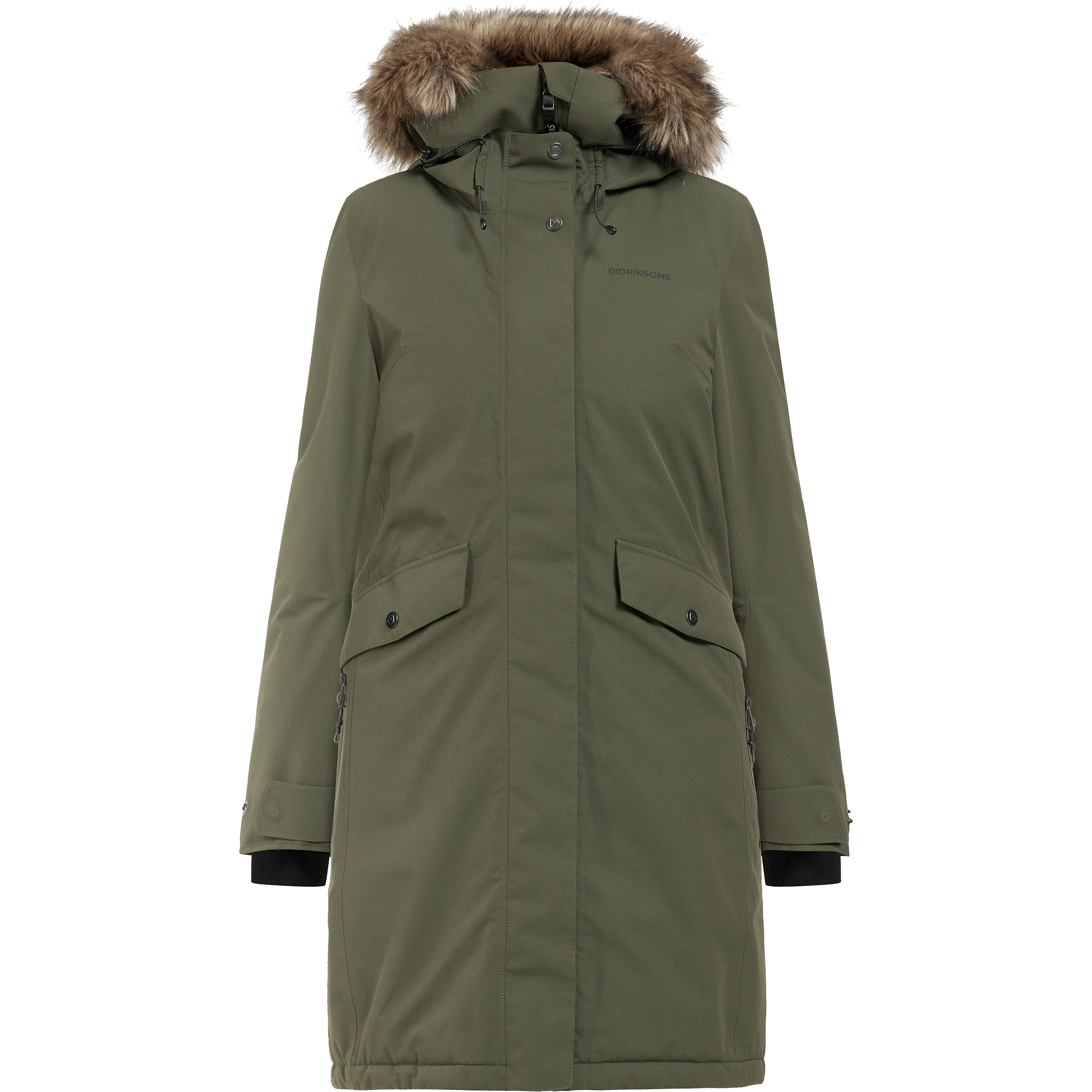 Didriksons Erika 3 Parka Damen Winterjacke gruen Größe M Lifestyle Isolierend Wasserabweisend