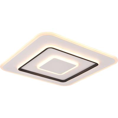 REALITY LEUCHTEN LED Deckenleuchte "JORA, Deckenlampe Schlafzimmer mit Sleep Timer, Nachtlicht, dimmbar", weiß (weiß matt), 1, H: 6cm, 1 Stk., Leuchten, Lichtfarbe einstellbar CCT, Memoryfunktion, inkl Fernbedienung, LED Deckenleuchte