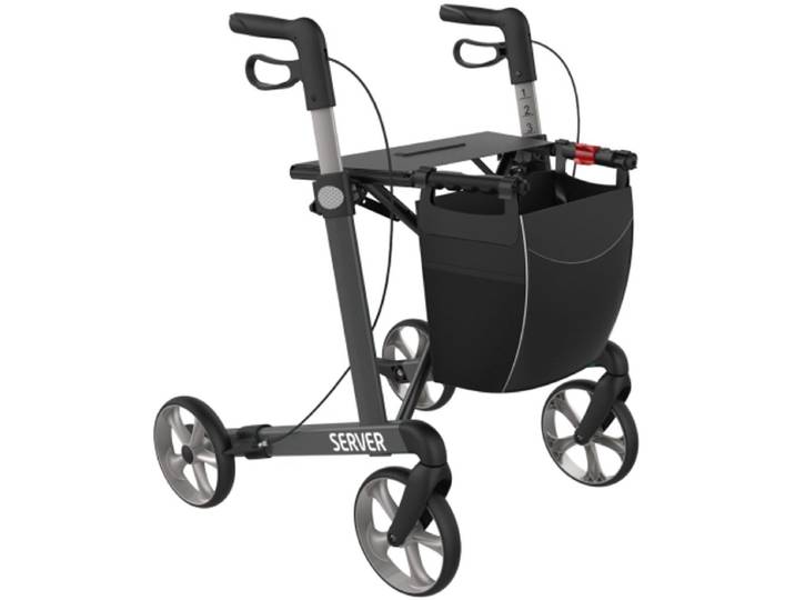 Server Lichtgewicht Rollator - Opvouwbaar - Antraciet Medium