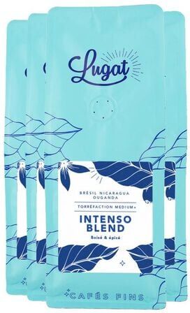 Cafés Lugat - Intenso Blend - Kaffeebohnen 4 X 250 G - MaxiCoffee