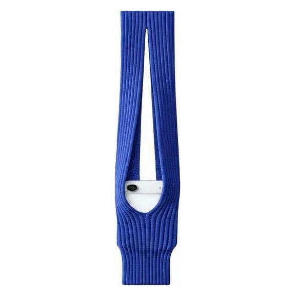 Machino Back panel cover iPhone sock SHORT SIZE (40cm) Navy (Apple iPhone X) (MACHINO)