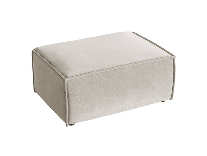 Hocker Copertino 65x90 cm hellbeige Velours wasserabweisend