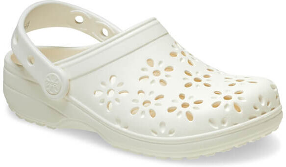 Crocs Chalk Floral Cut Out Classic Clogs