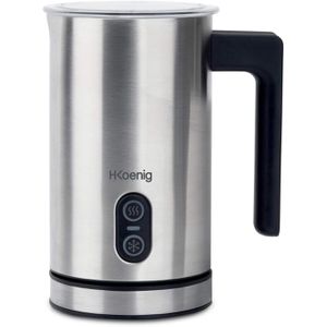 H.Koenig Milchaufschäumer MLK8, elektrisch, mit 2 Programmen, aus Edelstahl, silber, 240 ml