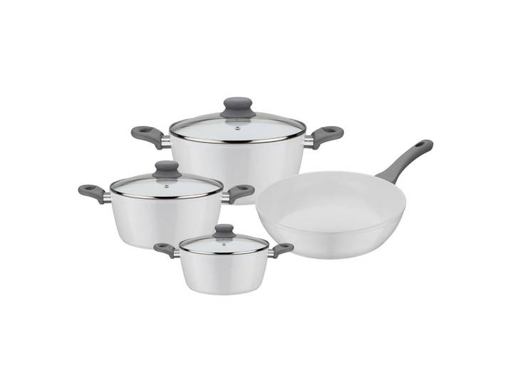 Kochtopfset Fiona Weiß, 4-teilig