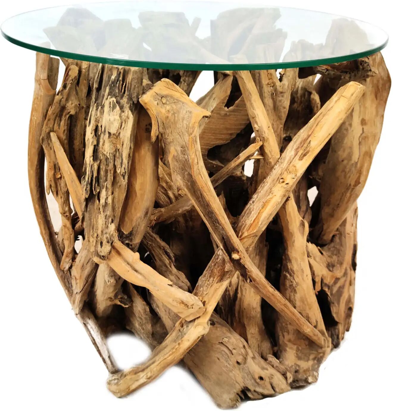 Decofinder Wurzelholz mit Glas H: 57 cm