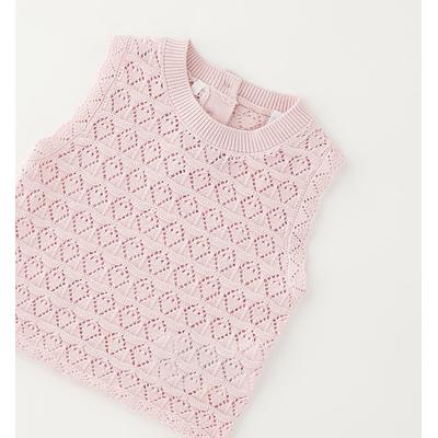 Anzugweste MINIBANDA "BABY GIRL KNITWEAR", Mädchen, Gr. 92, rosa (pink), Westen Anzugweste