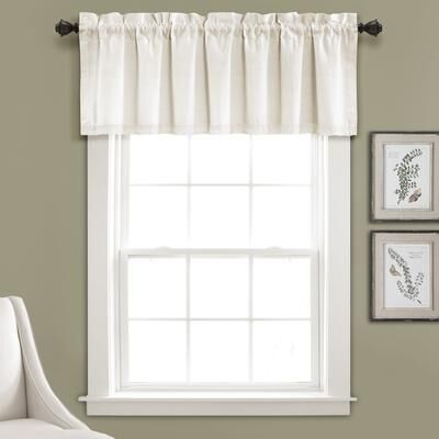 "Porch & Den Chateau Lush Decor Linen Lace Window Curtain Valance - 52""w x 18""l - 52""w x 18""l"
